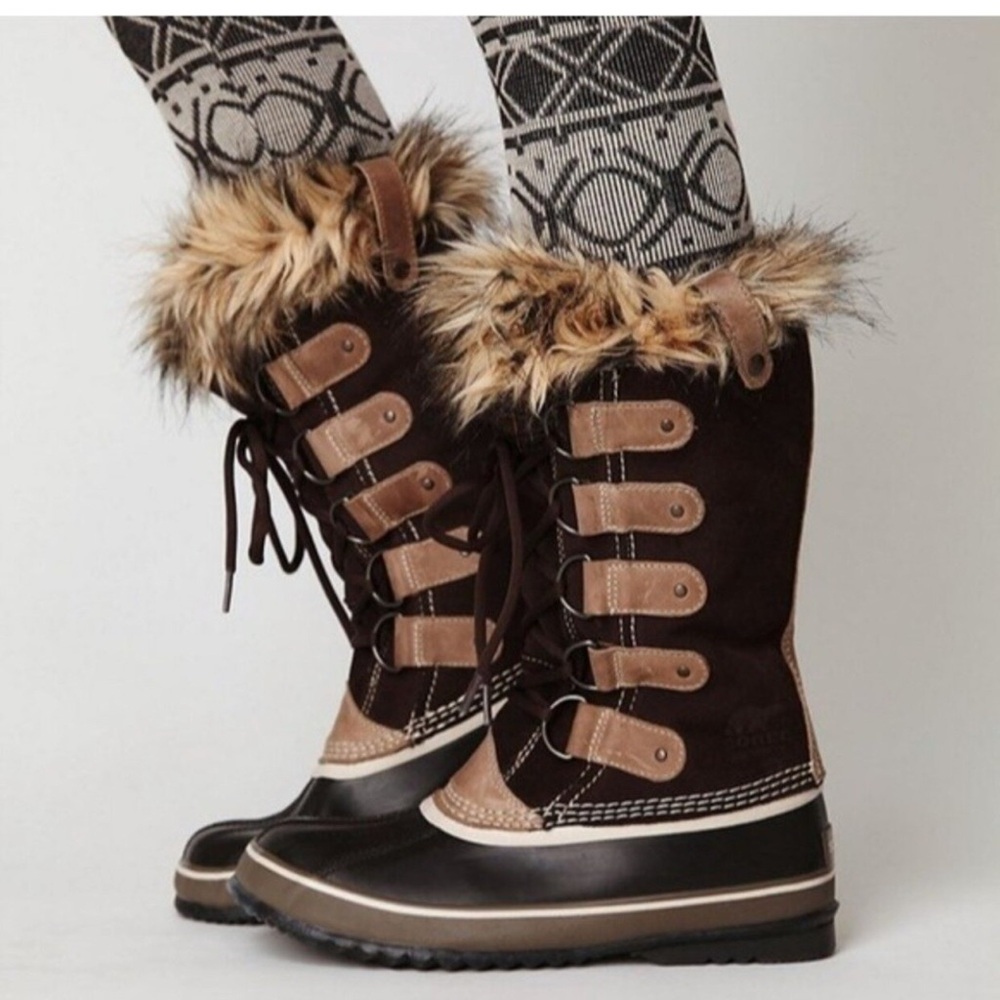 SOREL Joan Of Arctic 1540 tall insulated snow boots fur trimmed
